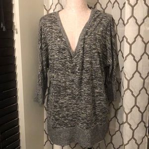 Oversized deep v sweater